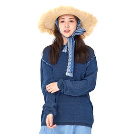[Spring Bom] Indigo Denim Knit Sweater M, Unisex_ Made in KOREA